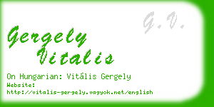 gergely vitalis business card